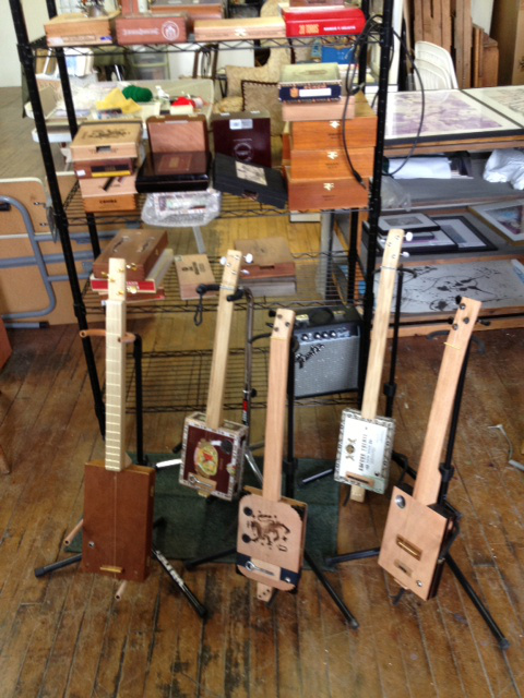 bunch of guitars